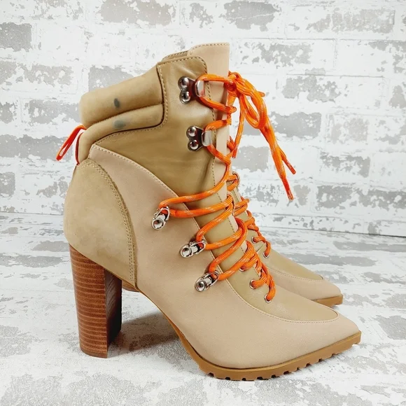 NEW Steve Madden Kare Lace-Up Boot In Sand O151 - Picture 5 of 12